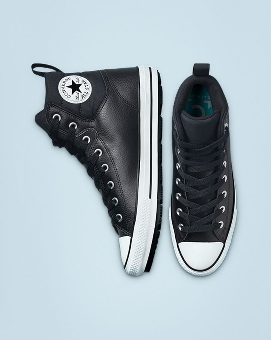 Men's Converse Chuck Taylor All Star Berkshire High Top Winter Boots Black / White / Black | AU 13E65N